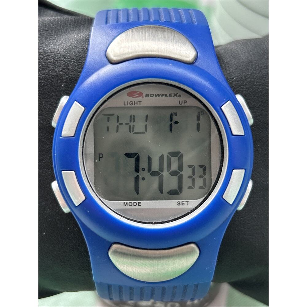 BowFlex Blue And Silver Tone Men’s Digital Watch